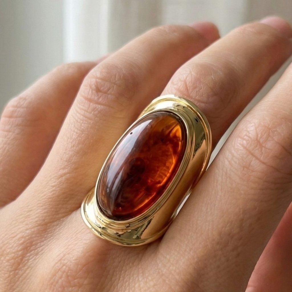 Gynger Oval Resin Ring 30$